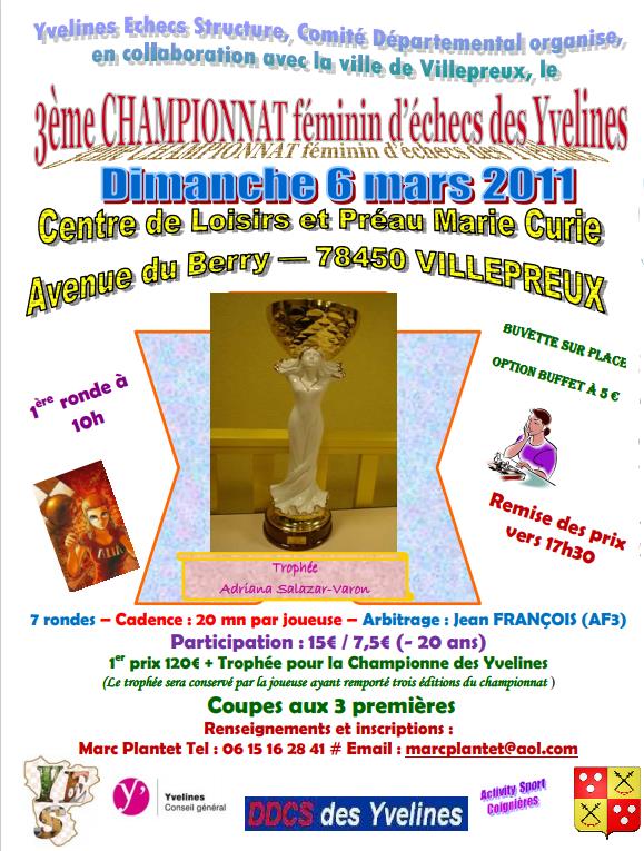 championnat des Yvelines féminin à Villepreux le 6 mars 2011